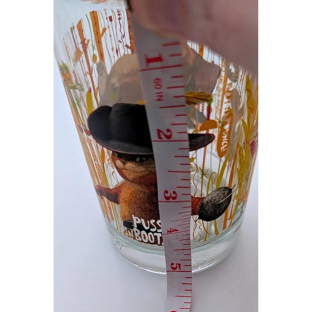 McDonalds Shrek Forever After Glass 2010 Puss In Boots Collector Cups Set of 2